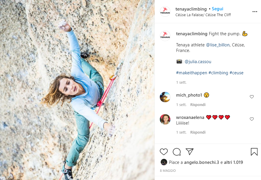 Tenaya Climbing Instagram