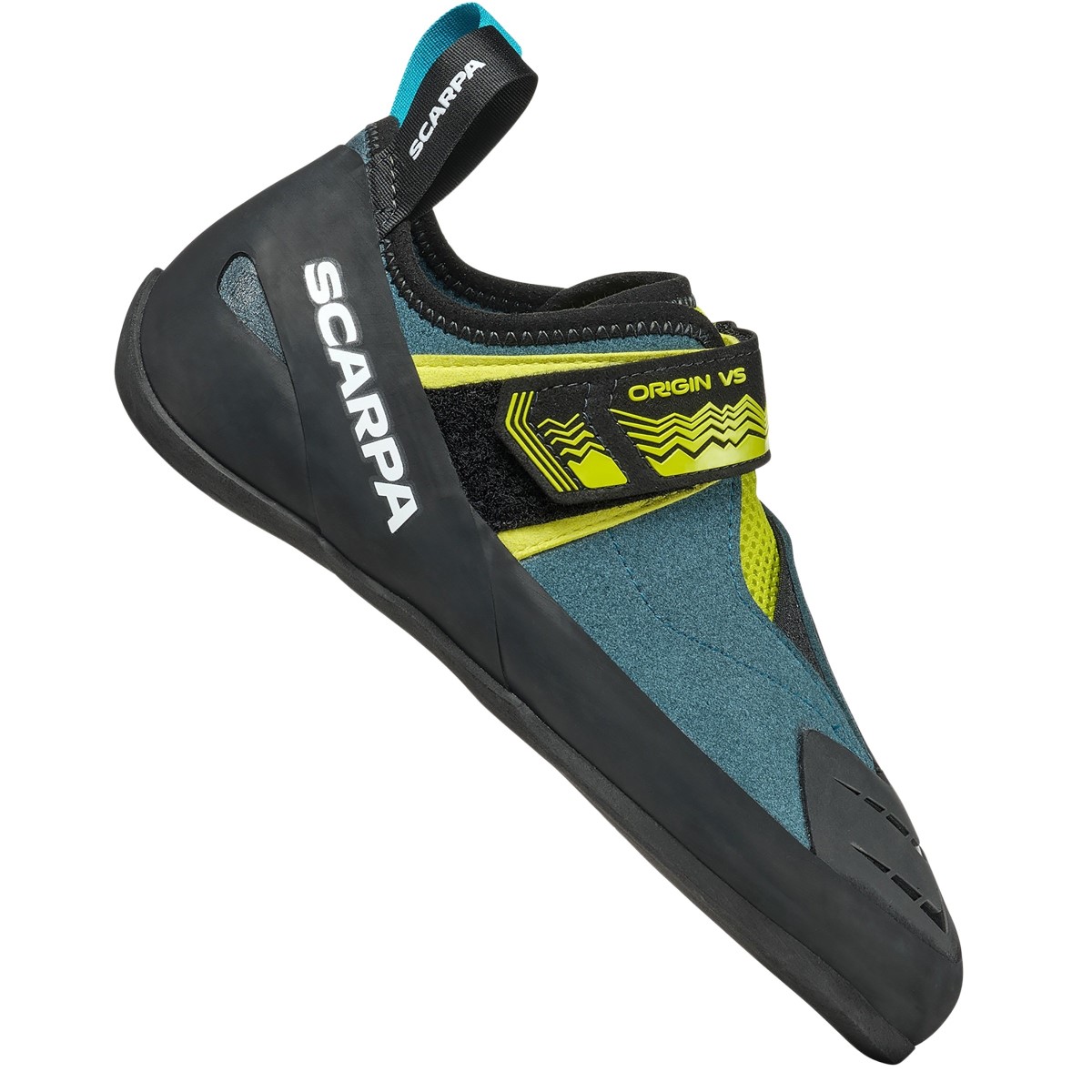 SCARPA Origin VS Petrol-Lime scarpette arrampicata