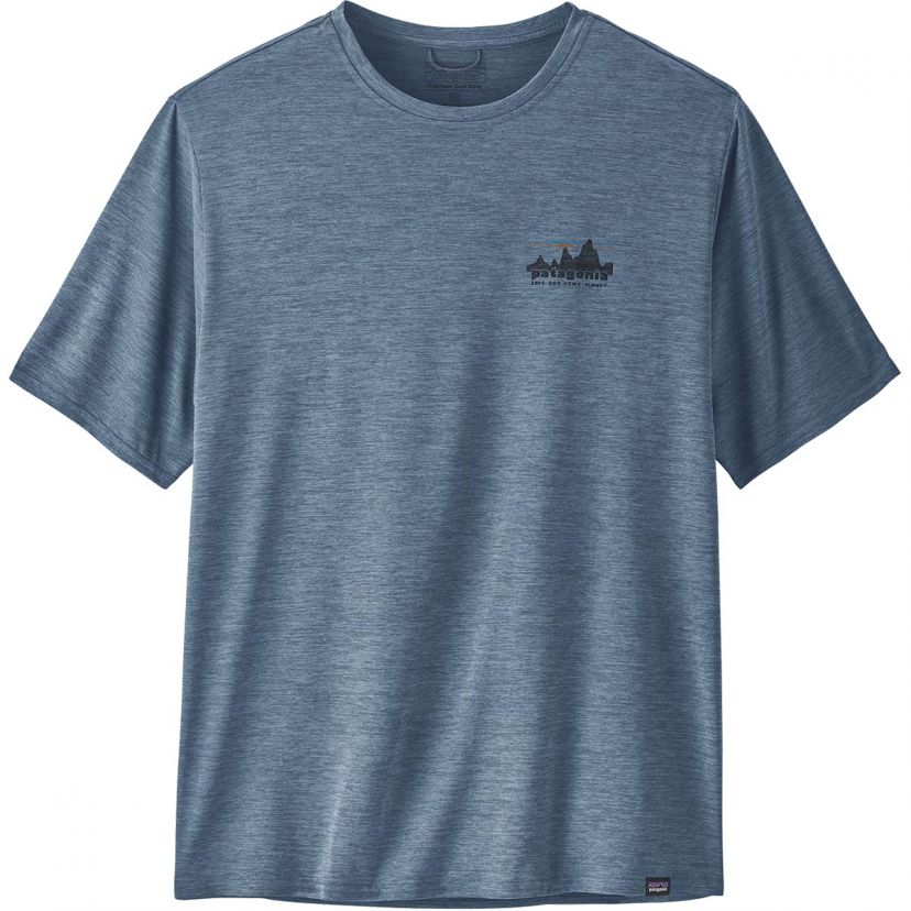 Patagonia Capilene Cool Daily Graphic T-Shirt - Men's 73 Skyline / Utility Blue X-Dye S