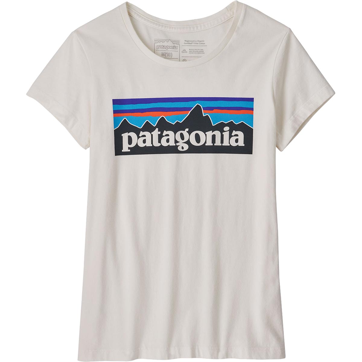 Patagonia Boys Regenerative Organic Certified Cotton P 6 Logo T Shirt Upwell Blue M